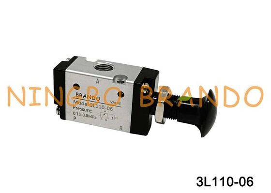 Airtac 유형 3L110-06 3L 푸시풀 공기 제어 밸브 3/2 방향