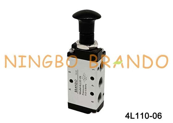 Airtac 유형 4L110-06 4L 푸시풀 공기 제어 밸브 5/2 방향