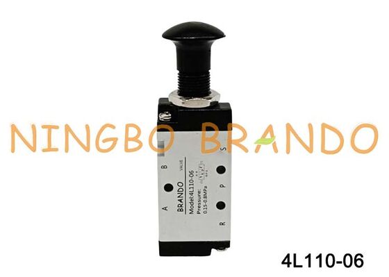 Airtac 유형 4L110-06 4L 푸시풀 공기 제어 밸브 5/2 방향