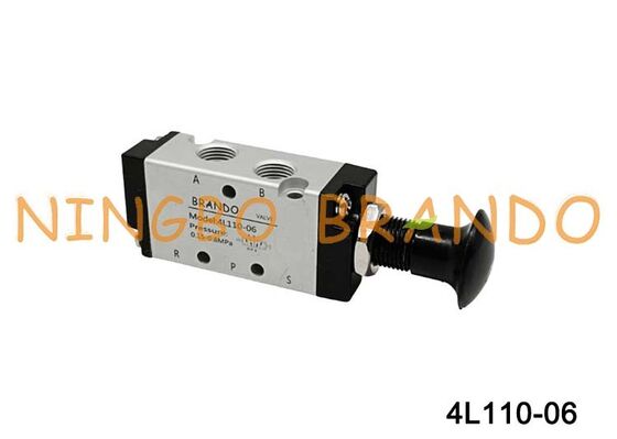 Airtac 유형 4L110-06 4L 푸시풀 공기 제어 밸브 5/2 방향