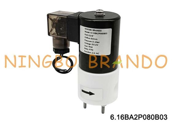 Anti-Corrosion PTFE Solenoid Valve 12V DC G3/8''