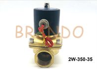 물 압축 공기를 넣은 솔레노이드 벨브 AC 220V 1.25 인치 실 연결 2W-350-35