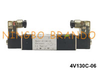 아이르타크 종류 5/3 방식 BSPT 1/8 &quot; 공압 솔레노이드 밸브 24VDC 220VAC 4V130C-06