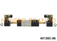아이르타크 종류 5/3 방식 BSPT 1/8 &quot; 공압 솔레노이드 밸브 24VDC 220VAC 4V130C-06
