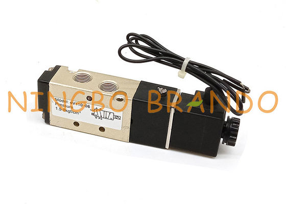 AC220V DC 24V 4V110-06 100 시리즈 1/8 &quot; 인치 공압 솔레노이드 밸브
