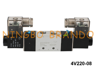 4V220-08 Airtac 유형 공압 이중 솔레노이드 밸브 5/2 방법 24V 220V