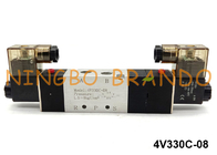 4V330C-08 Airtac 유형 공압 솔레노이드 밸브 5 방향 3 위치 24VDC