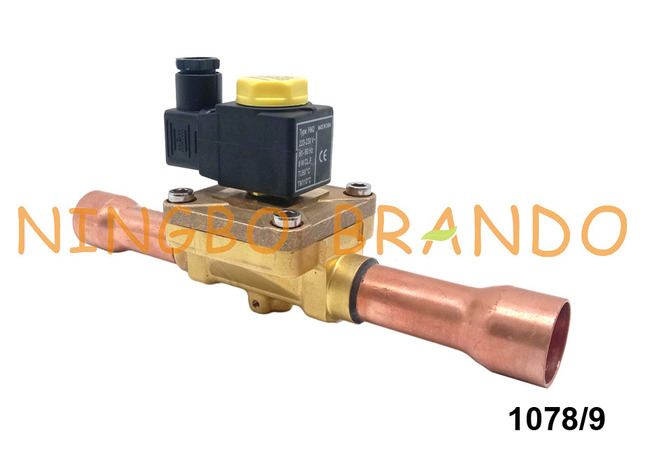 1078/9 카스텔 유형 솔레노이드 냉동 밸브 1 1/8 &quot; 12VDC 24VDC 110VAC 220VAC