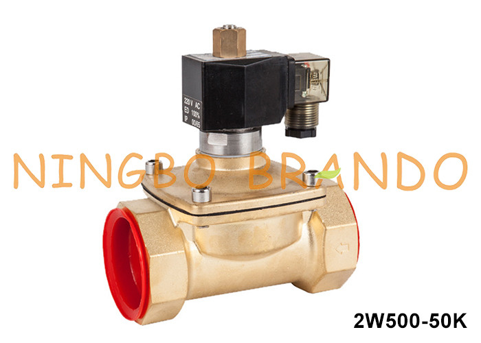 2'' 2 Way 정상적으로 열린 구리 물 전자기 밸브 220VAC 110VAC 24VDC 12VDC