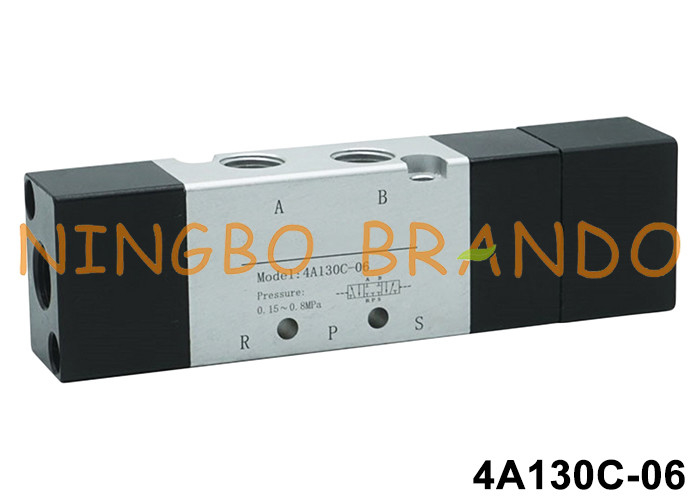 Airtac 타입 4A130C-06 1/8'' 공압 에어 파일럿 밸브 5/3 웨이
