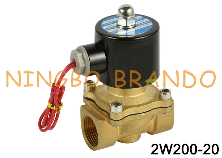 2W200-20 3/4' Brass Solenoid Valve 2/2 Way 정상적으로 닫힌 24V 110V 220V