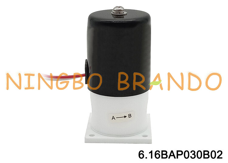 산성 알칼리 내식성 절연을 위한 1/4'' PTFE 솔레노이드 밸브