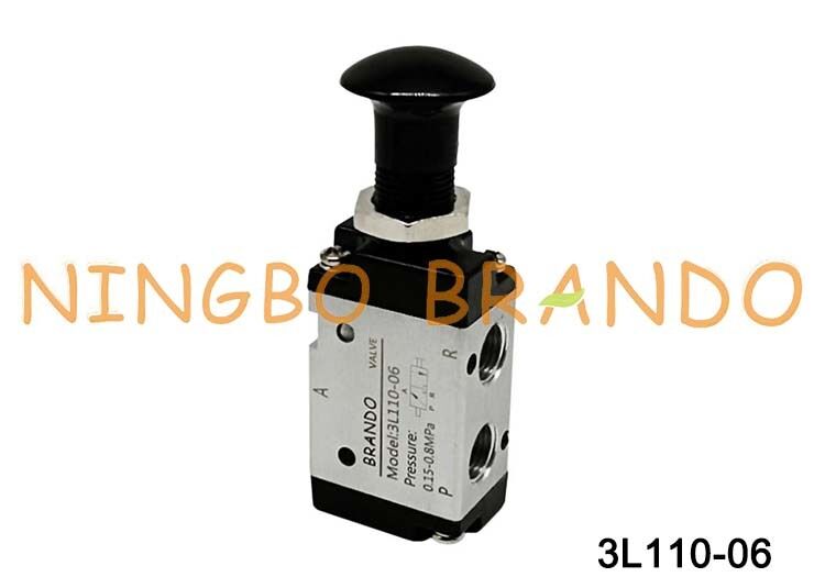 Airtac 유형 3L110-06 3L 푸시풀 공기 제어 밸브 3/2 방향
