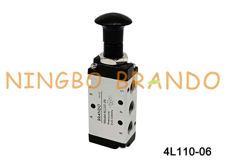 Airtac 유형 4L110-06 4L 푸시풀 공기 제어 밸브 5/2 방향