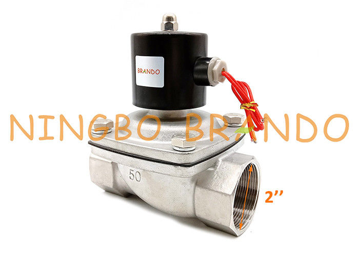 2S500-50 SUW-50 2/2 방법 NC 2 &quot; 흐름제어 SS304 솔레노이드 밸브