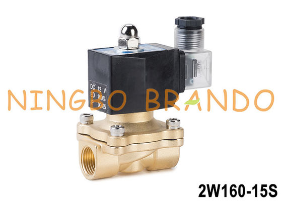 2W160-15 1/2'' 2 Way NC Brass Solenoid Valve IP65 코일 24V 220V