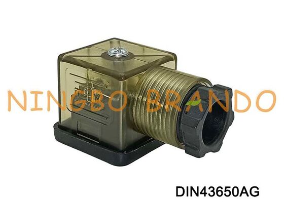 DIN43650A 솔레노이드 밸브 코일 커넥터 18mm MPM 갈색 나일론 DIN 43650 유형 A