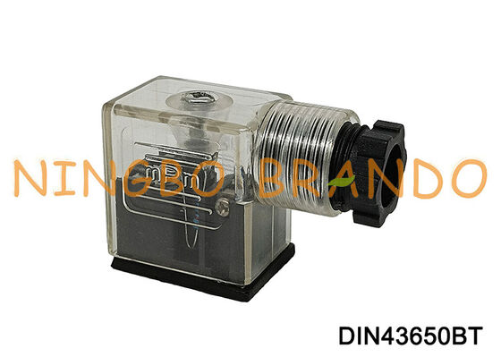 DIN43650B 솔레노이드 밸브 코일 커넥터 11mm 투명 DIN 43650 유형 B