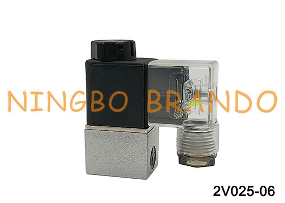 AirTAC 유형 2V025-06 2/2 방향 솔레노이드 밸브 직동식 12V/24V/110V/220V
