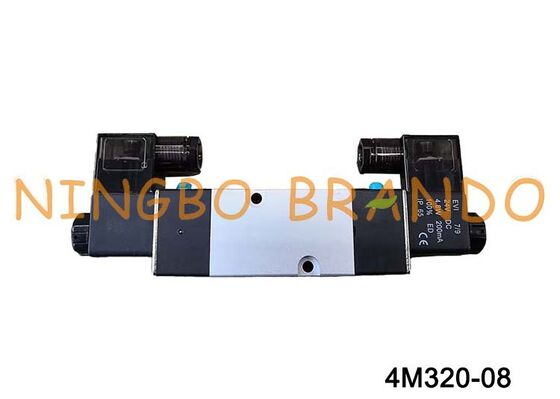 Airtac 유형 4M320-08 공압 솔레노이드 밸브 5/2 방향 공기 제어 밸브 1/4''