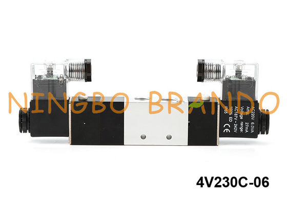 4V230C-06 아이르타크 종류 공압 솔레노이드 밸브 5 방식 3은 24V 220V를 배치합니다