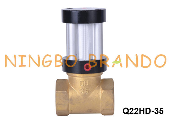 Q22HD-35 1 1/4 " DN35 2 방법 학술적 몸 공기 조종된 피스톤 밸브