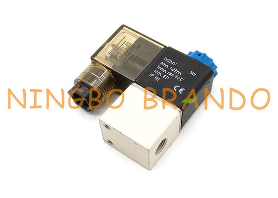 2 위치 2 웨이 1/8'' 2V025-06 DIN43650A 공압 솔레노이드 밸브